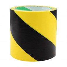 Bandă adezivă pentru marcare, 10cm x 25m, galben/negru