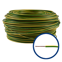 Cablu electric FY (H07V-U) 2.5 mmp, izolatie PVC, galben-verde